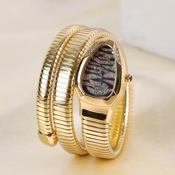 New Top Creative Design Pattern Dial  Snake Shape Quartz Ladies Watches - Fashion Unique Strap Waterproof Wristwatch